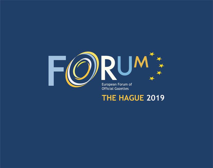 European Forum of Offical Gazettes, The Hague 2019 - logo