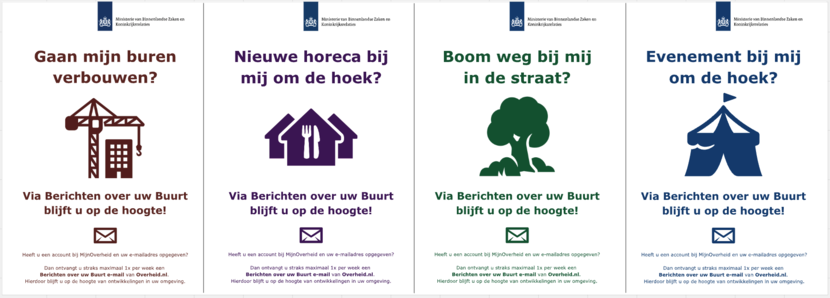 Afbeeldingen voor berichten over uw buurt van evenemententent, boom, horeca en woningbouw