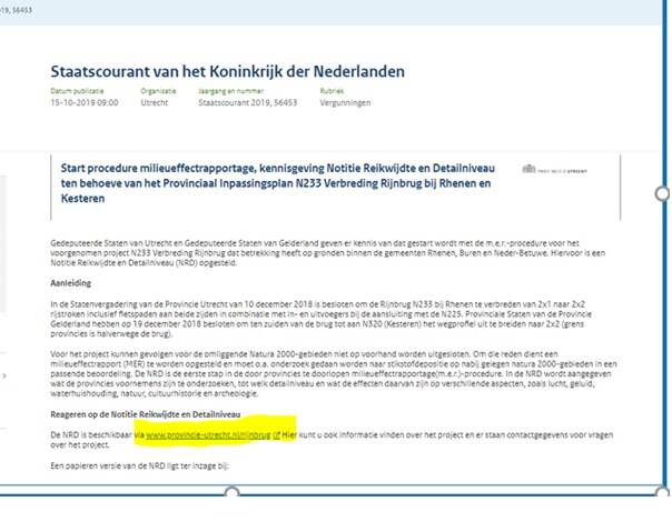 Voorbeeld document digitale ter inzagelegging Provincie Utrecht